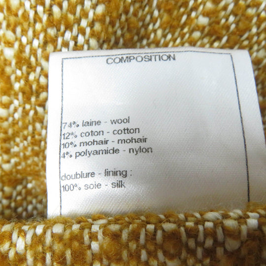CHANEL Tweed skirt P49440V36375 Main: 74% wool, Main: 12% cotton, Main: 10% mohair, Main: 4% nylon, Lining: 100% silk Brown type Women 34 Used Authentic