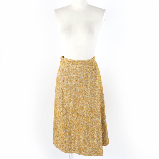CHANEL Tweed skirt P49440V36375 Main: 74% wool, Main: 12% cotton, Main: 10% mohair, Main: 4% nylon, Lining: 100% silk Brown type Women 34 Used Authentic