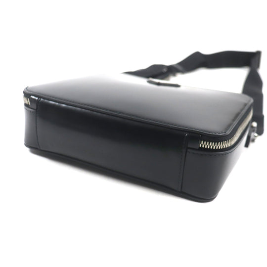 PRADA Shoulder Bag 2VH069 Main: Brushed leather black Brick mens Used Authentic