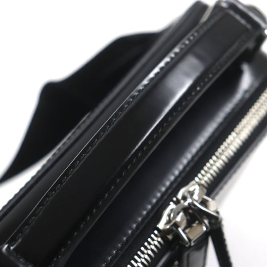 PRADA Shoulder Bag 2VH069 Main: Brushed leather black Brick mens Used Authentic