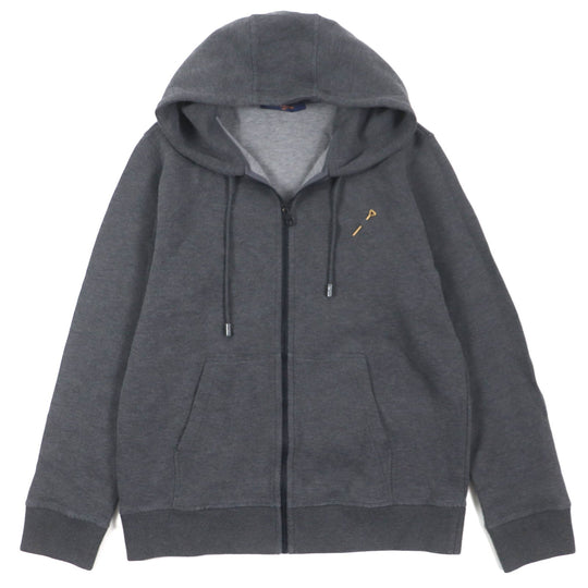 LOUIS VUITTON Hoodie Main: 82% cotton, Main: 18% nylon Dark gray mens L Used Authentic