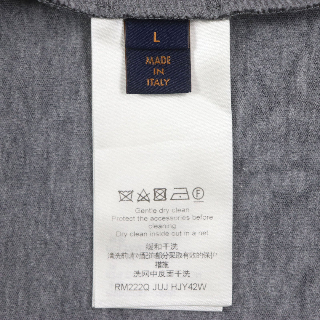 LOUIS VUITTON Hoodie Main: 82% cotton, Main: 18% nylon Dark gray mens L Used Authentic