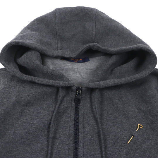 LOUIS VUITTON Hoodie Main: 82% cotton, Main: 18% nylon Dark gray mens L Used Authentic