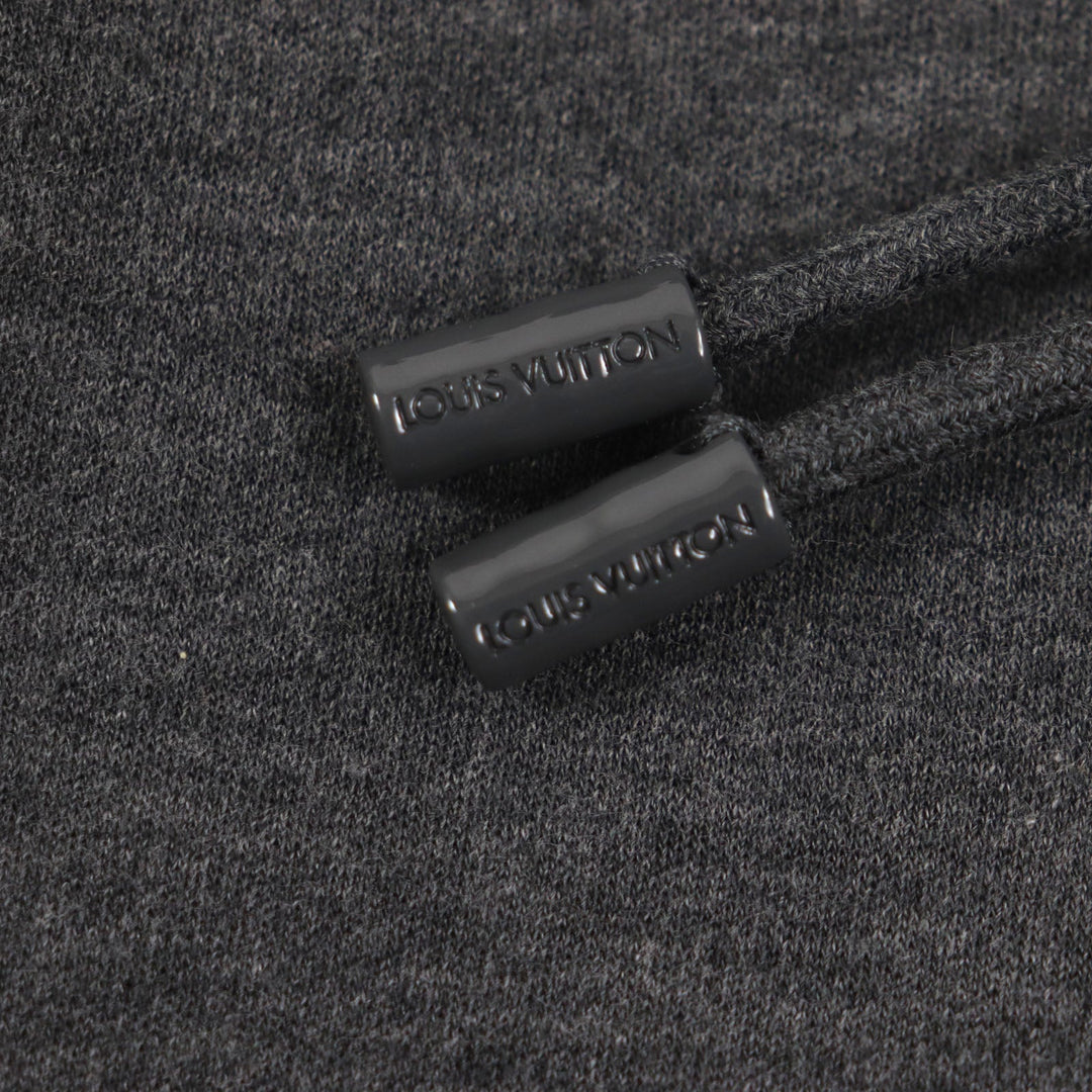 LOUIS VUITTON Hoodie Main: 82% cotton, Main: 18% nylon Dark gray mens L Used Authentic