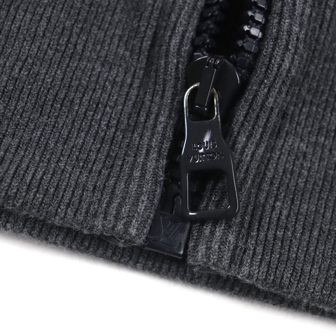 LOUIS VUITTON Hoodie Main: 82% cotton, Main: 18% nylon Dark gray mens L Used Authentic