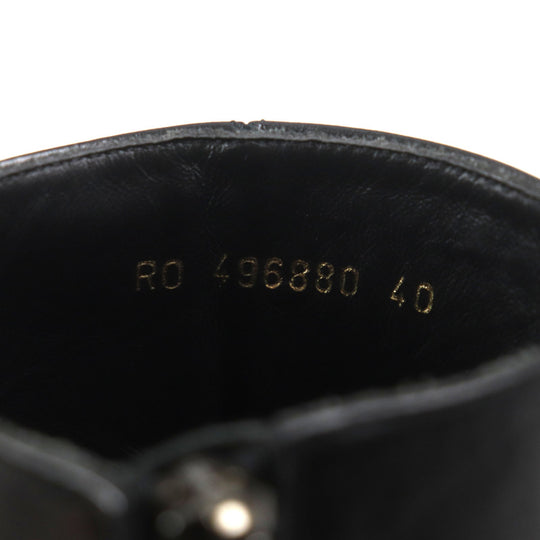 SAINT LAURENT PARIS short boots 496880 Main: Leather black Wyatt mens 40 Used Authentic