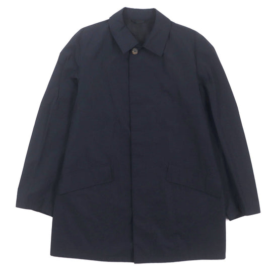 Dunhill Stainless collar coat Outer: 52% cotton, Outer: 48% polyamide (nylon), Lining: 100% rayon Dark navy mens M Used Authentic