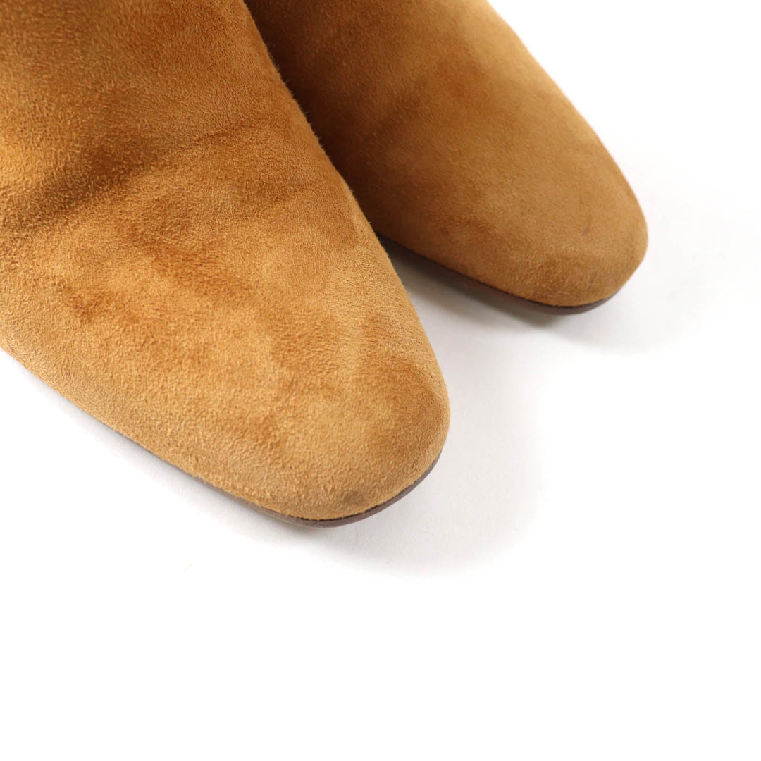 HERMES Knee-high boots Main: Suede leather light brown Versailles Women 36 Used Authentic