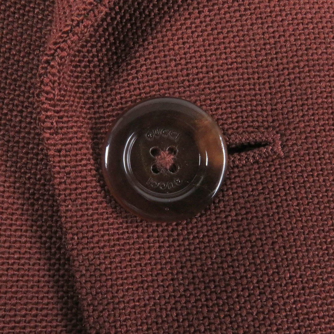 GUCCI tailored jacket 613967 Outer: 55% wool, Outer: 45% polyester, Lining: rayon, Sleeve lining: 100% cupra terracotta mens 48 Used Authentic