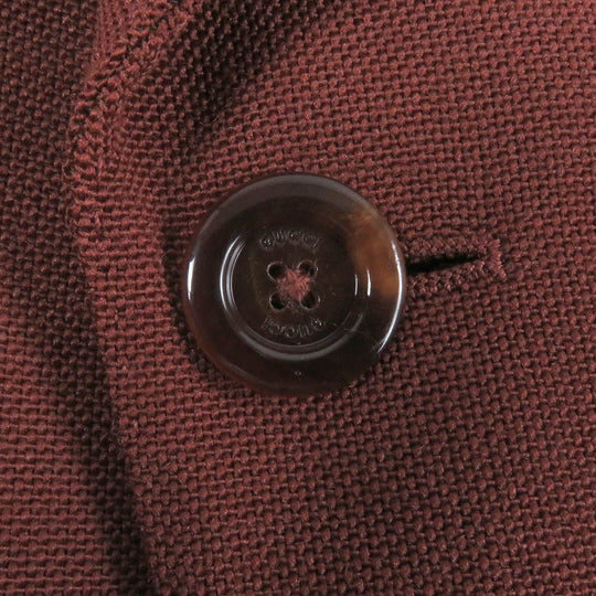 GUCCI tailored jacket 613967 Outer: 55% wool, Outer: 45% polyester, Lining: rayon, Sleeve lining: 100% cupra terracotta mens 48 Used Authentic