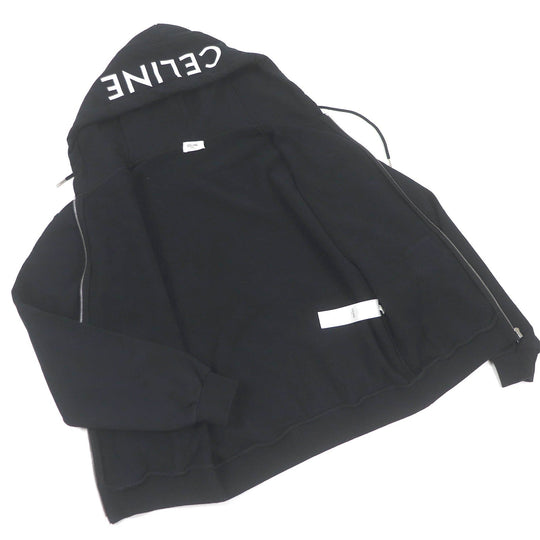 CELINE Hoodie 2Y497670Q Main: 100% cotton, part: 96% cotton, part: 4% polyurethane black mens XS Used Authentic