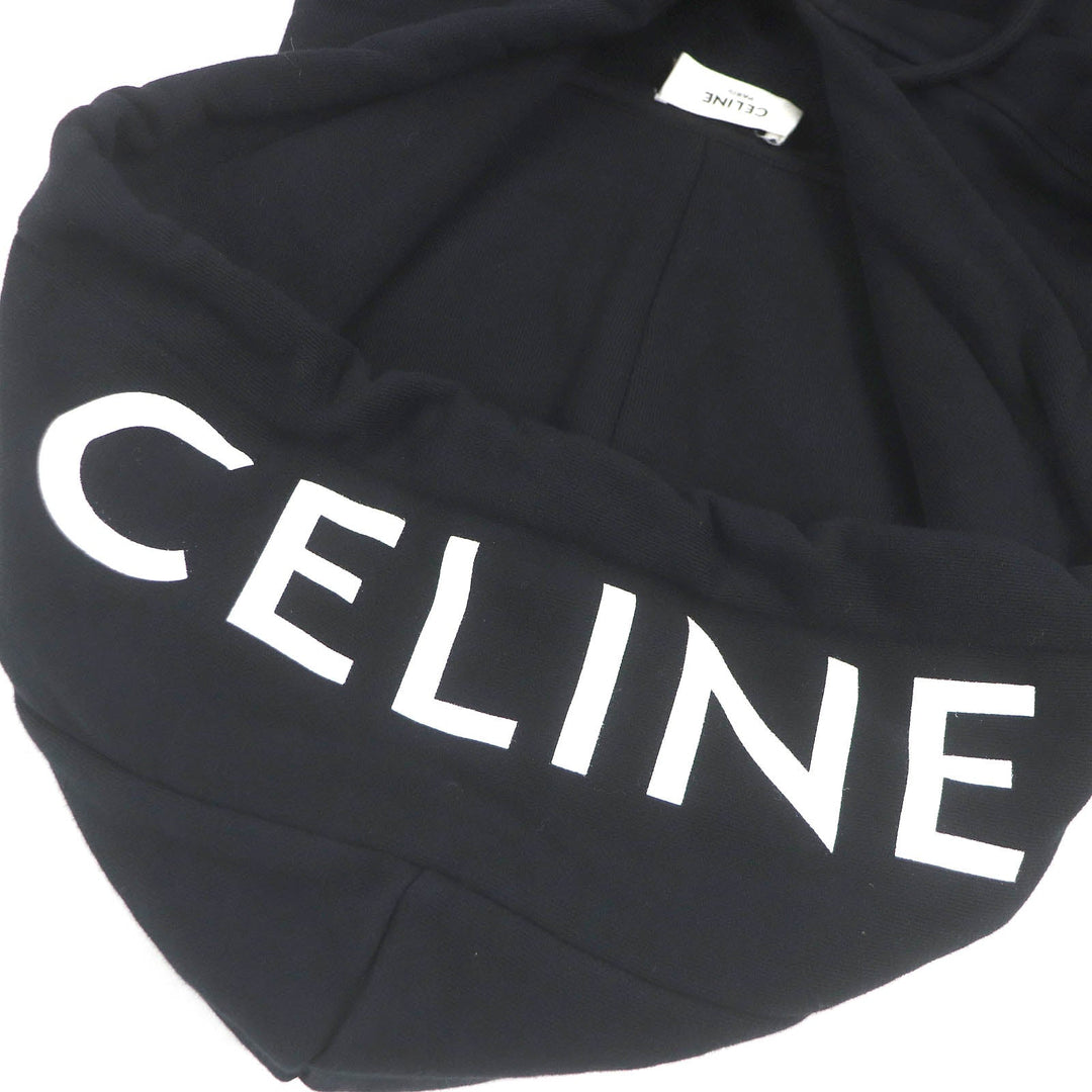 CELINE Hoodie 2Y497670Q Main: 100% cotton, part: 96% cotton, part: 4% polyurethane black mens XS Used Authentic