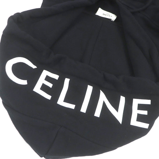 CELINE Hoodie 2Y497670Q Main: 100% cotton, part: 96% cotton, part: 4% polyurethane black mens XS Used Authentic