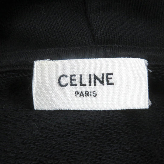 CELINE Hoodie 2Y497670Q Main: 100% cotton, part: 96% cotton, part: 4% polyurethane black mens XS Used Authentic
