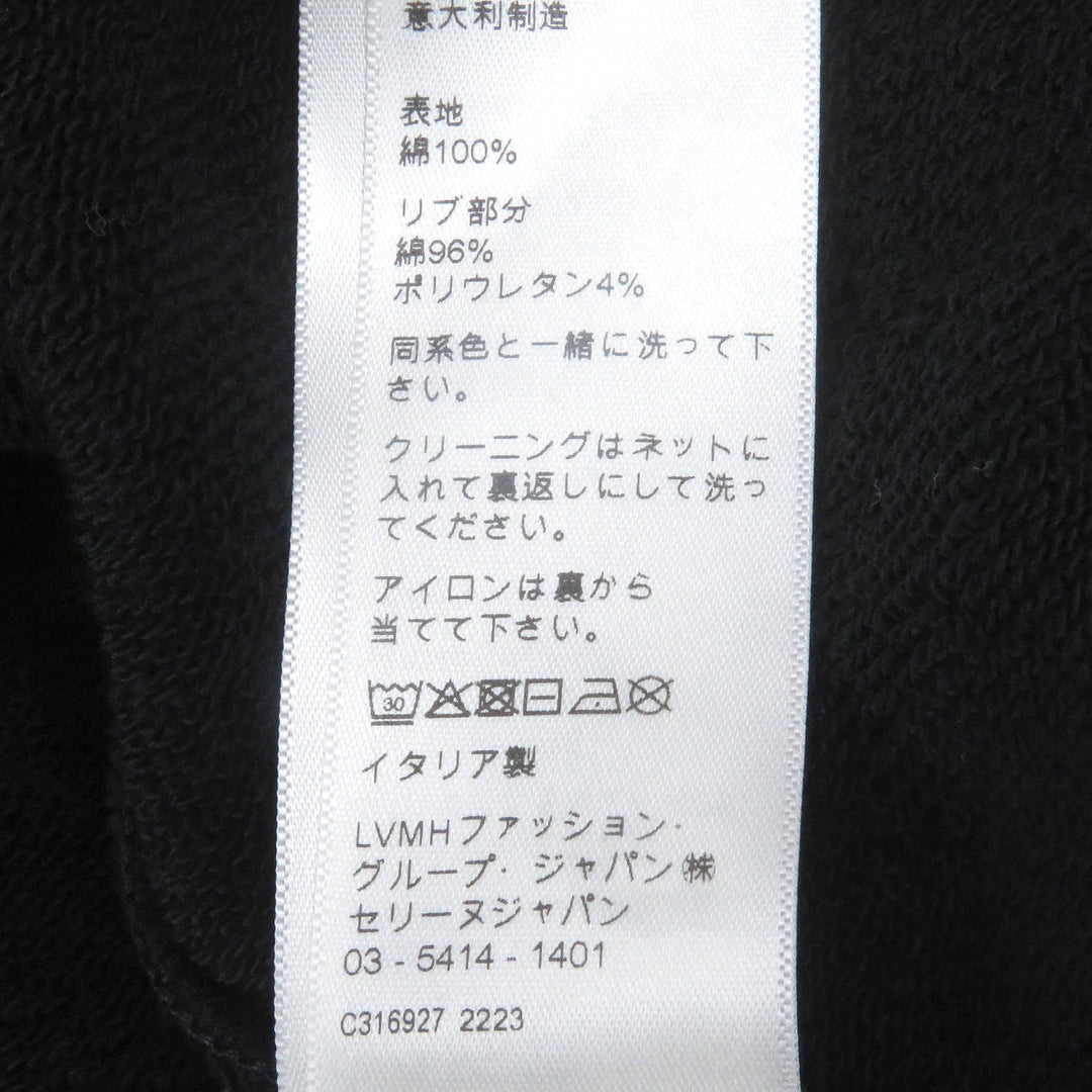 CELINE Hoodie 2Y497670Q Main: 100% cotton, part: 96% cotton, part: 4% polyurethane black mens XS Used Authentic