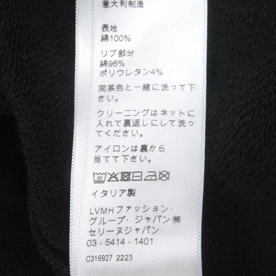 CELINE Hoodie 2Y497670Q Main: 100% cotton, part: 96% cotton, part: 4% polyurethane black mens XS Used Authentic
