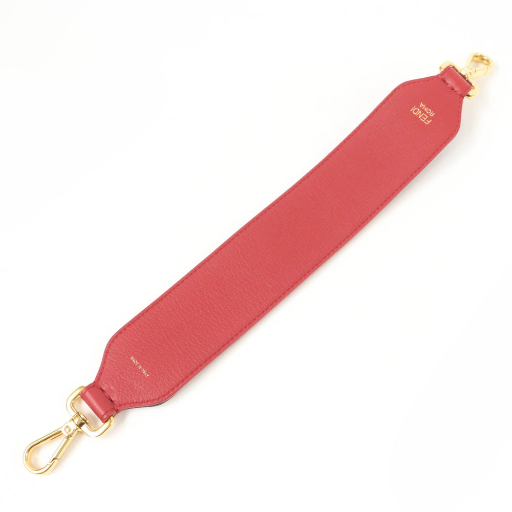 FENDI Shoulder strap Main: Velour Brown type Red Mini strap you Women Used Authentic