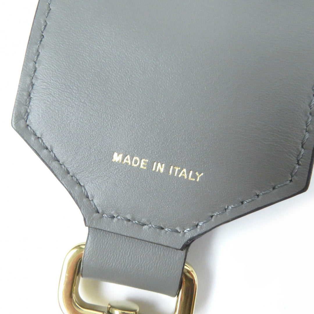 FENDI Shoulder strap 8AV156 ADLB Main: Leather gray Strap you Women Used Authentic