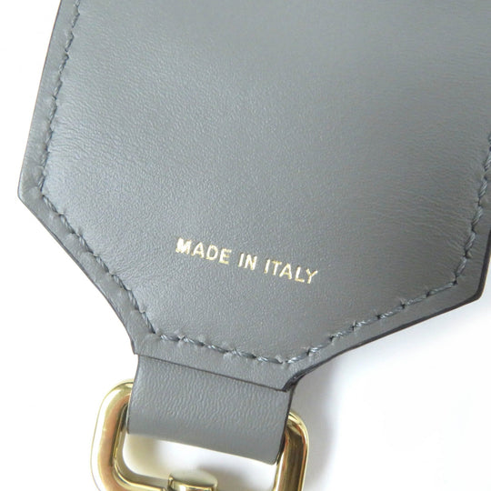 FENDI Shoulder strap 8AV156 ADLB Main: Leather gray Strap you Women Used Authentic