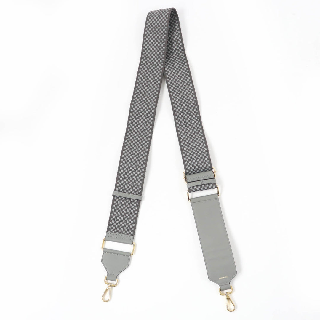 FENDI Shoulder strap 8AV156 ADLB Main: Leather gray Strap you Women Used Authentic