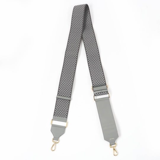 FENDI Shoulder strap 8AV156 ADLB Main: Leather gray Strap you Women Used Authentic