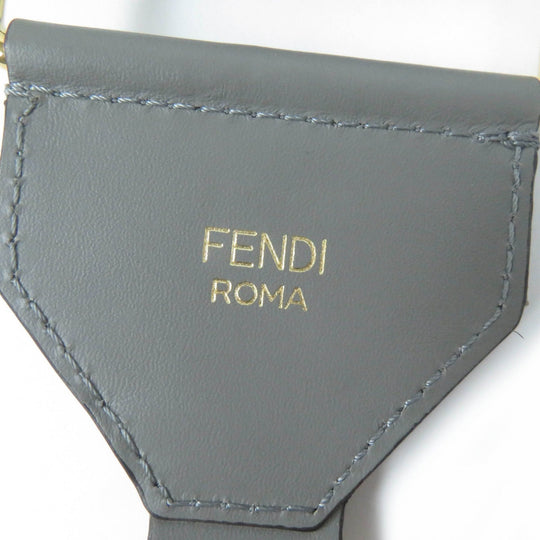 FENDI Shoulder strap 8AV156 ADLB Main: Leather gray Strap you Women Used Authentic