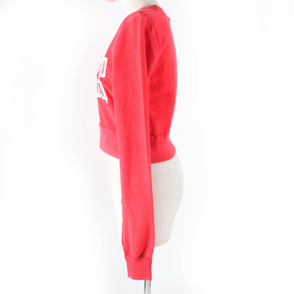 FENDI sweat FS7948 Main: 100% cotton, Part: 97% cotton, Part: 3% polyurethane, Lining: 100% cotton, Part: 100% polyester Red type Women XXS Used Authentic