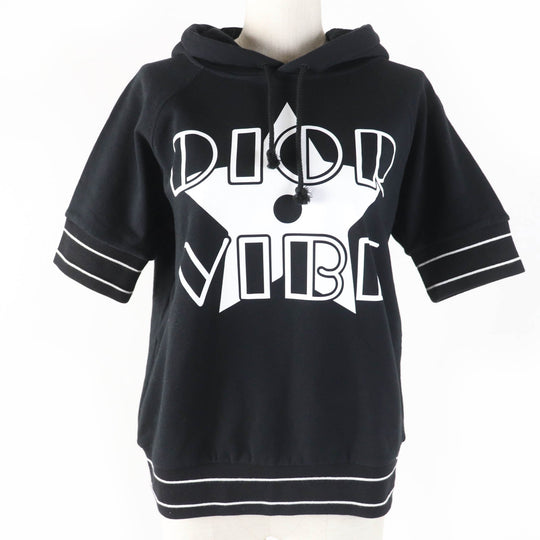 Christian Dior Hoodie 243S06A4063 Main: 100% cotton, part: 81% cotton, part: 17% nylon, part: 2% polyurethane black DIOR VIBE Women S Used Authentic