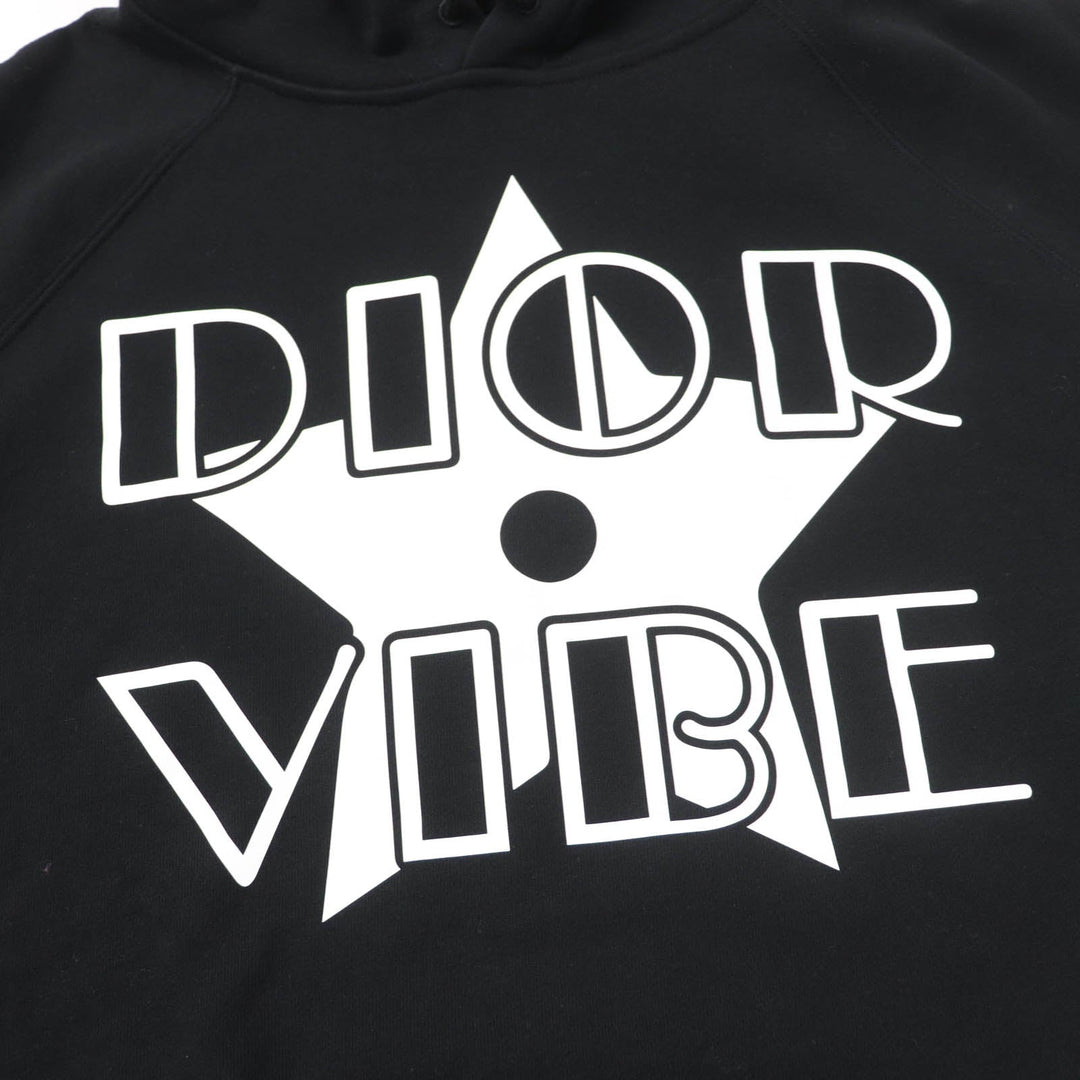 Christian Dior Hoodie 243S06A4063 Main: 100% cotton, part: 81% cotton, part: 17% nylon, part: 2% polyurethane black DIOR VIBE Women S Used Authentic