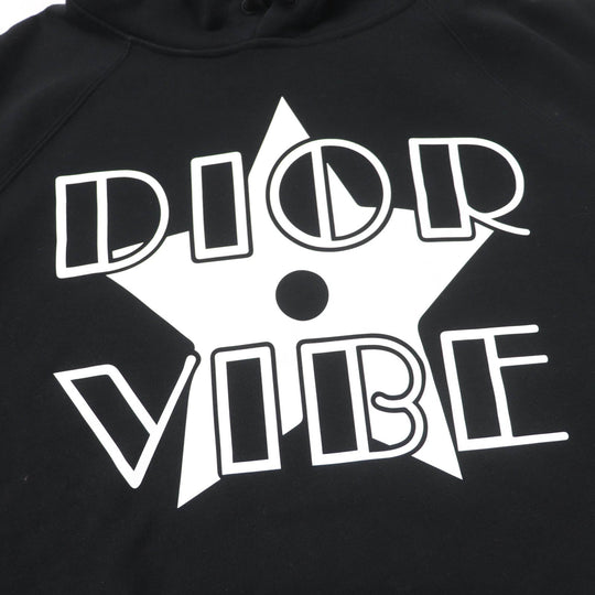 Christian Dior Hoodie 243S06A4063 Main: 100% cotton, part: 81% cotton, part: 17% nylon, part: 2% polyurethane black DIOR VIBE Women S Used Authentic