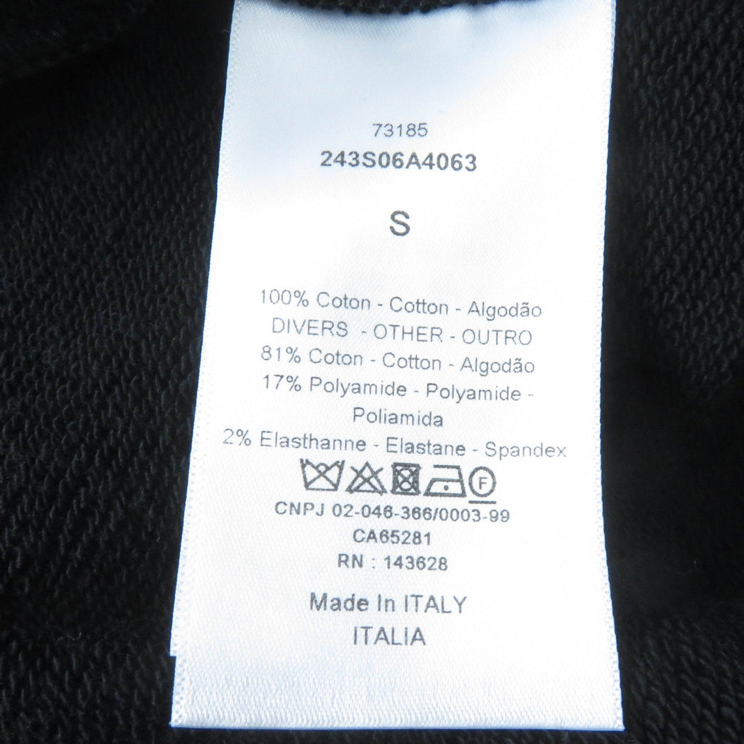 Christian Dior Hoodie 243S06A4063 Main: 100% cotton, part: 81% cotton, part: 17% nylon, part: 2% polyurethane black DIOR VIBE Women S Used Authentic
