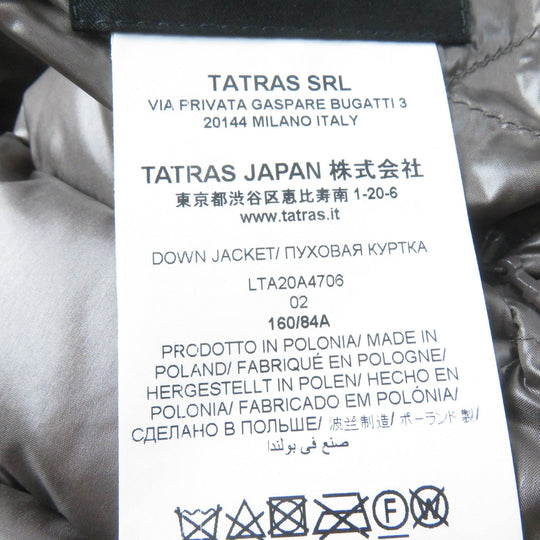 TATRAS down coat LTA20A4706 Main: 100% nylon, Filling: 90% down, Filling: 10% feather, Lining: 100% nylon, Liner: raccoon Brown ISERA Women 160|84A Used Authentic