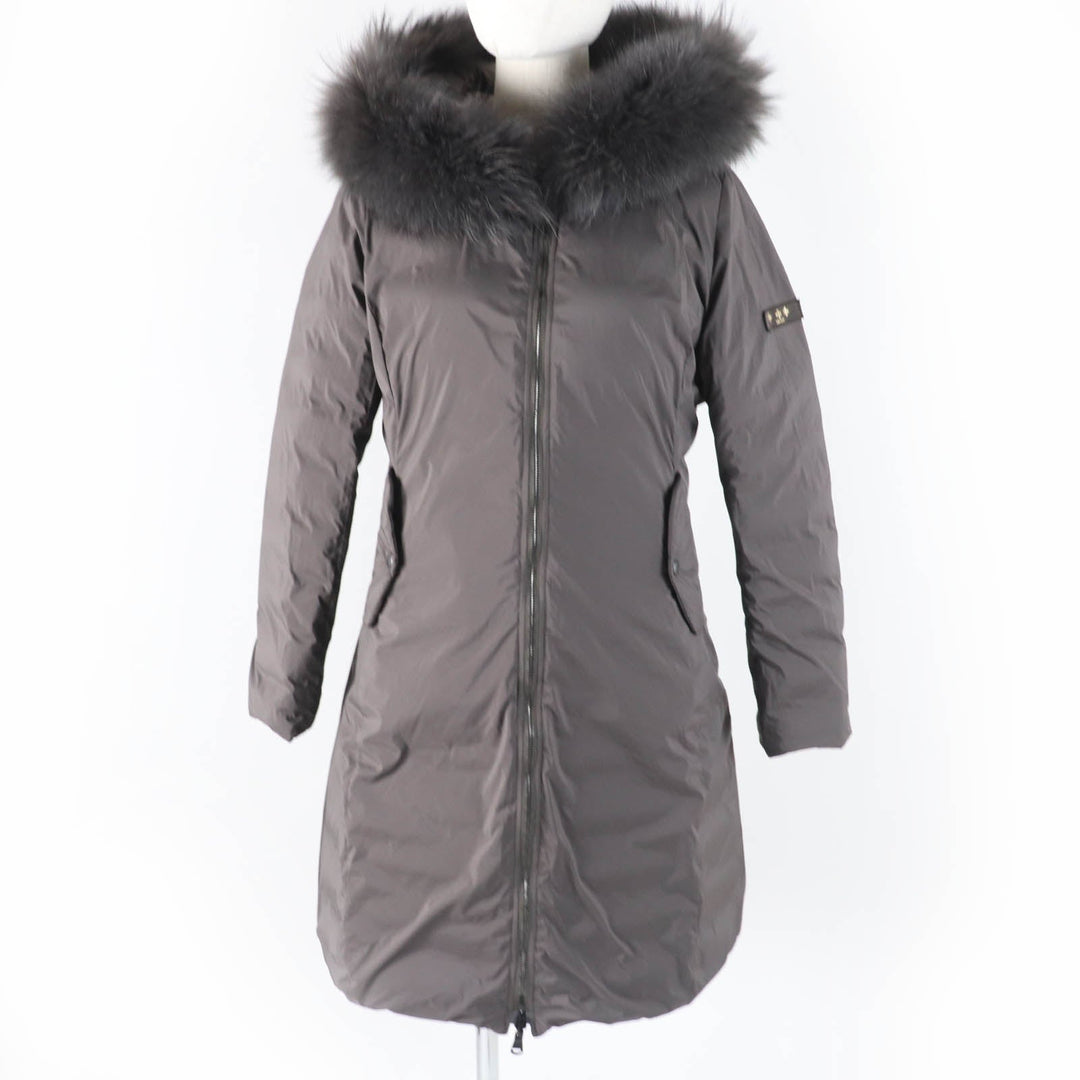 TATRAS down coat LTA20A4706 Main: 100% nylon, Filling: 90% down, Filling: 10% feather, Lining: 100% nylon, Liner: raccoon Brown ISERA Women 160|84A Used Authentic