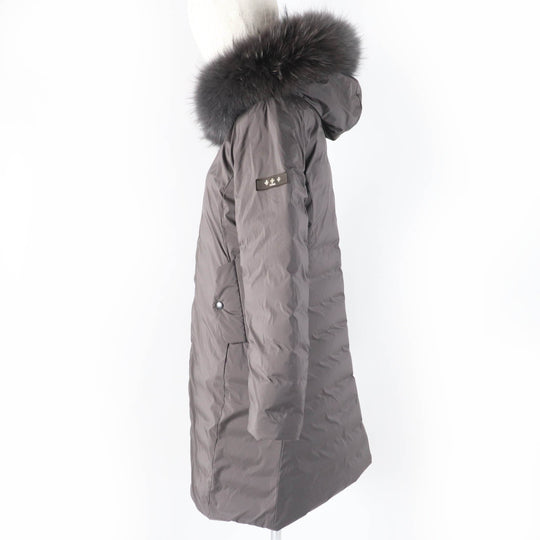 TATRAS down coat LTA20A4706 Main: 100% nylon, Filling: 90% down, Filling: 10% feather, Lining: 100% nylon, Liner: raccoon Brown ISERA Women 160|84A Used Authentic