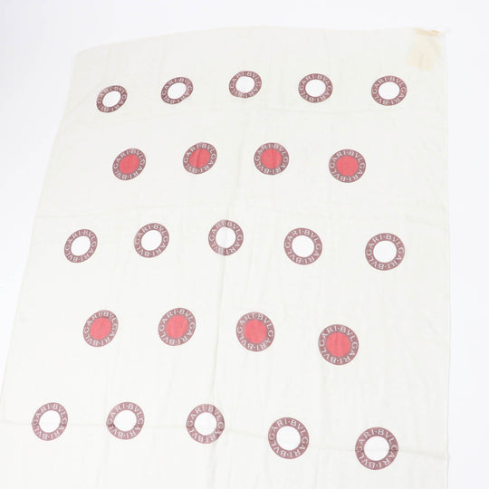 BVLGARI scarf Main: 100% silk Light Beige Brown Red Bulgari Bulgari Women Used Authentic