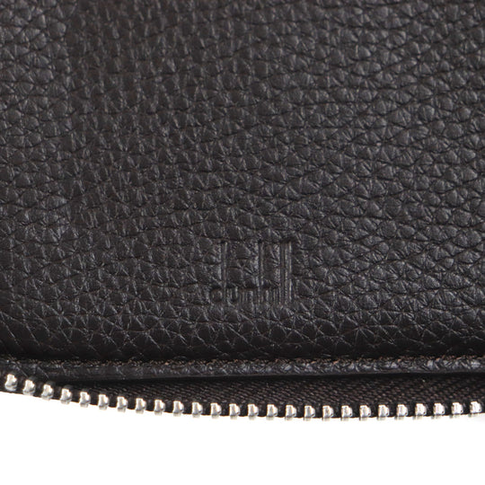 Dunhill Long Wallet Purse Main: Grain leather Dark brown BOSTON Boston mens Used Authentic