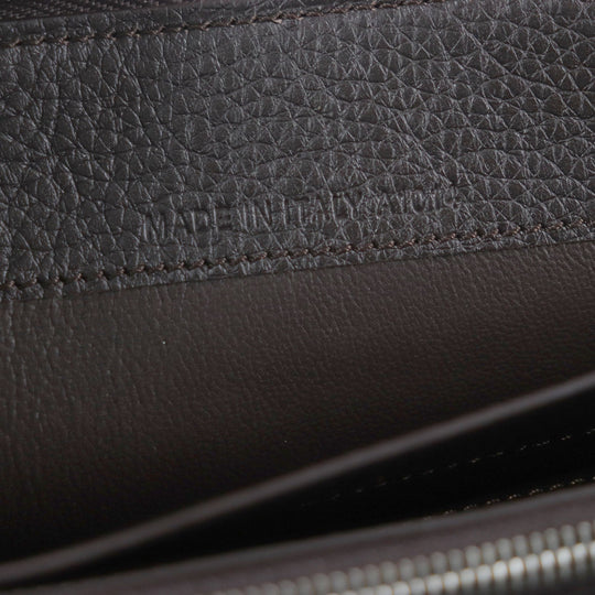Dunhill Long Wallet Purse Main: Grain leather Dark brown BOSTON Boston mens Used Authentic