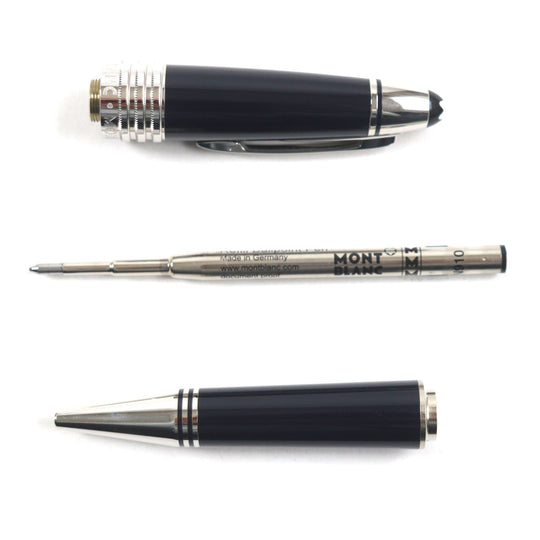 MONTBLANC Ballpoint pen  MB132089 Resin, Platinum Dark Blue Silver John F Kennedy Special Edition mens Used Authentic