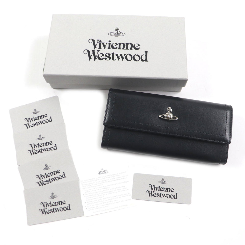 Vivienne Westwood Long Wallet Purse 51060022 Main: Leather black CAM BRIDGE mens Used Authentic