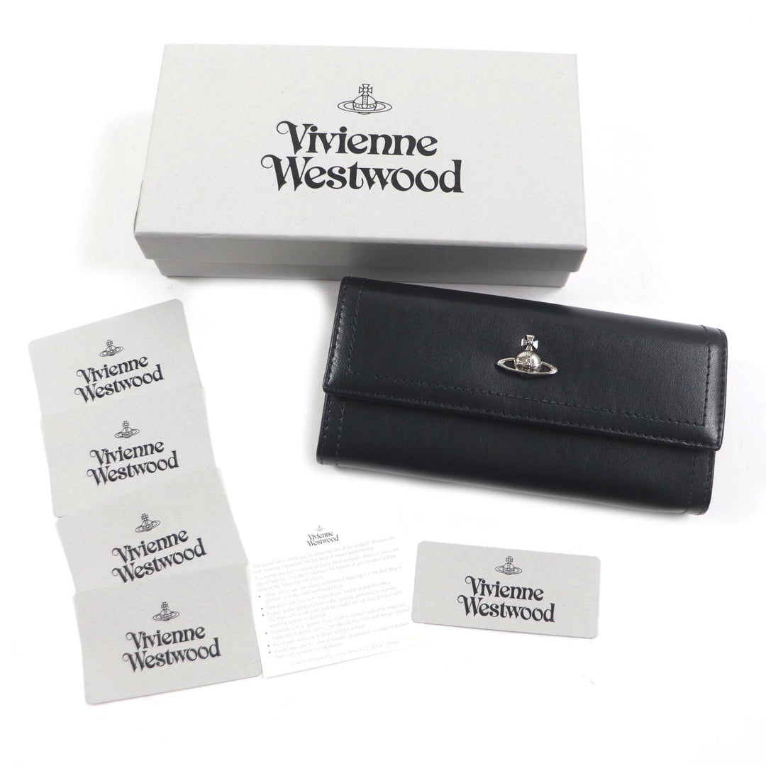 Vivienne Westwood Long Wallet Purse 51060022 Main: Leather black CAM BRIDGE mens Used Authentic
