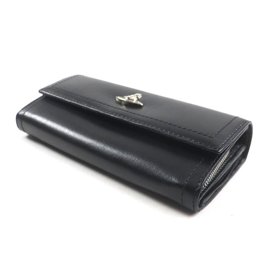 Vivienne Westwood Long Wallet Purse 51060022 Main: Leather black CAM BRIDGE mens Used Authentic