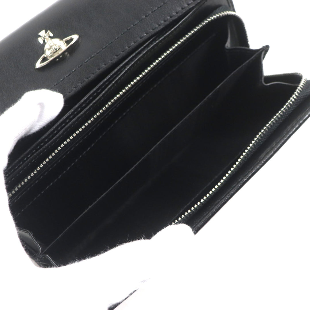 Vivienne Westwood Long Wallet Purse 51060022 Main: Leather black CAM BRIDGE mens Used Authentic