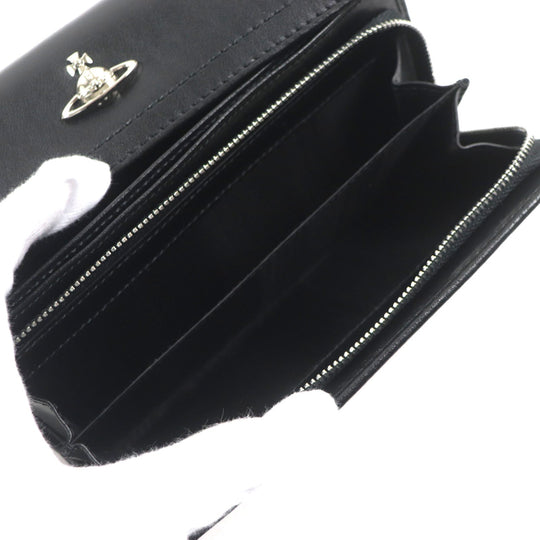 Vivienne Westwood Long Wallet Purse 51060022 Main: Leather black CAM BRIDGE mens Used Authentic