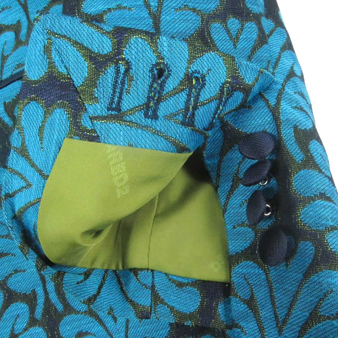 DSQUARED2 tailored jacket Outer: 63% polyester, Outer: 37% rayon, Lining: 100% silk, Sleeve lining: 100% polyester blue mens 50 Used Authentic