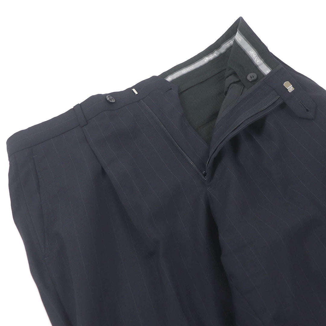 ARMANI COLLEZIONI suit wool rayon Navy mens 48 Used Authentic