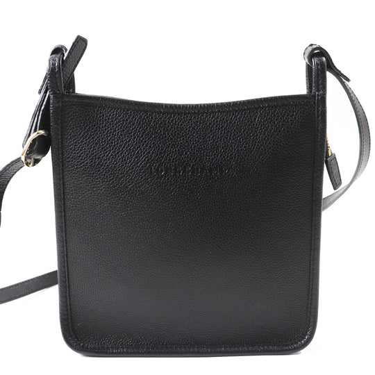 Longchamp Shoulder Bag Main: Leather black Women Used Authentic