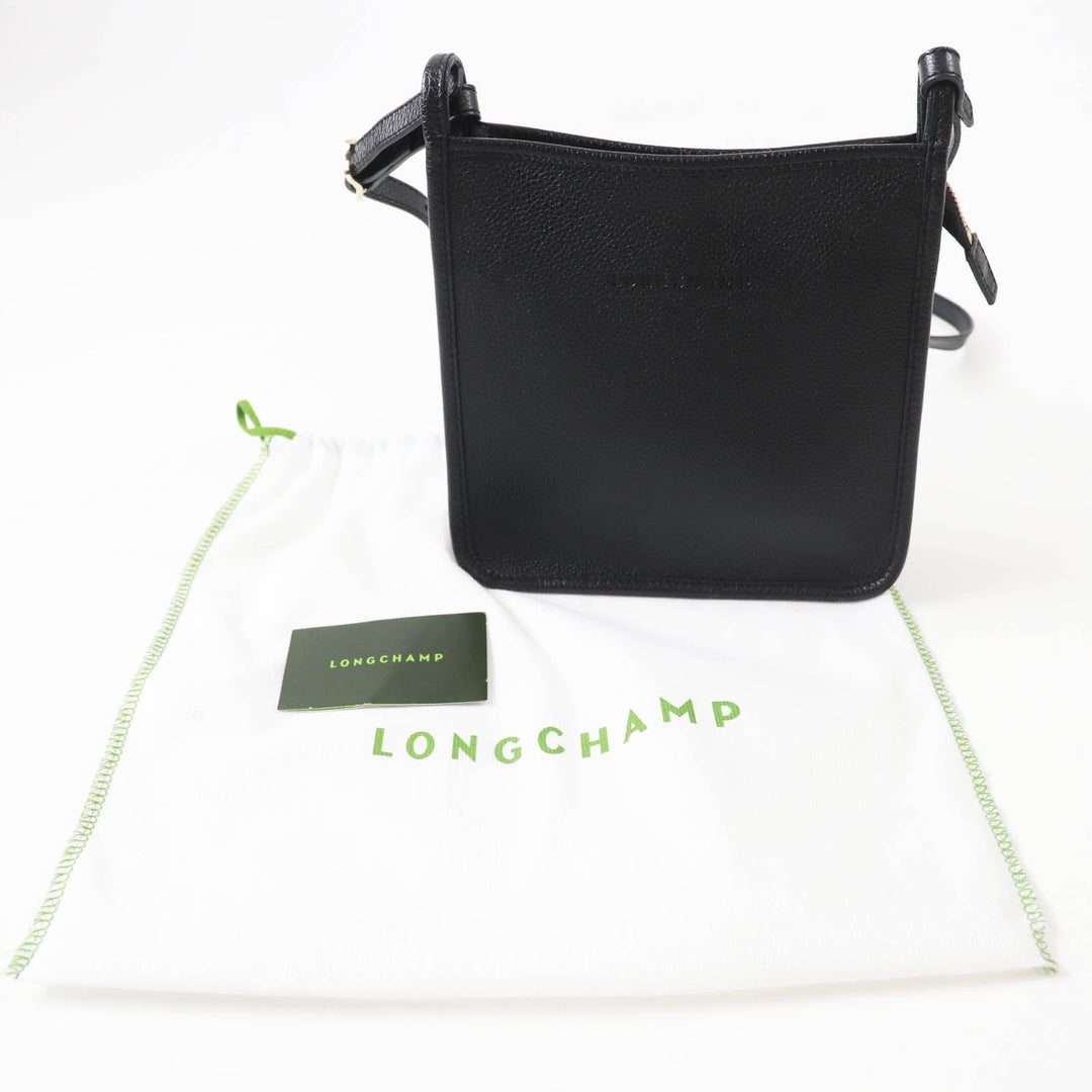 Longchamp Shoulder Bag Main: Leather black Women Used Authentic