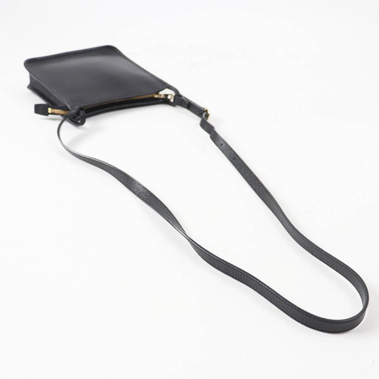 Longchamp Shoulder Bag Main: Leather black Women Used Authentic