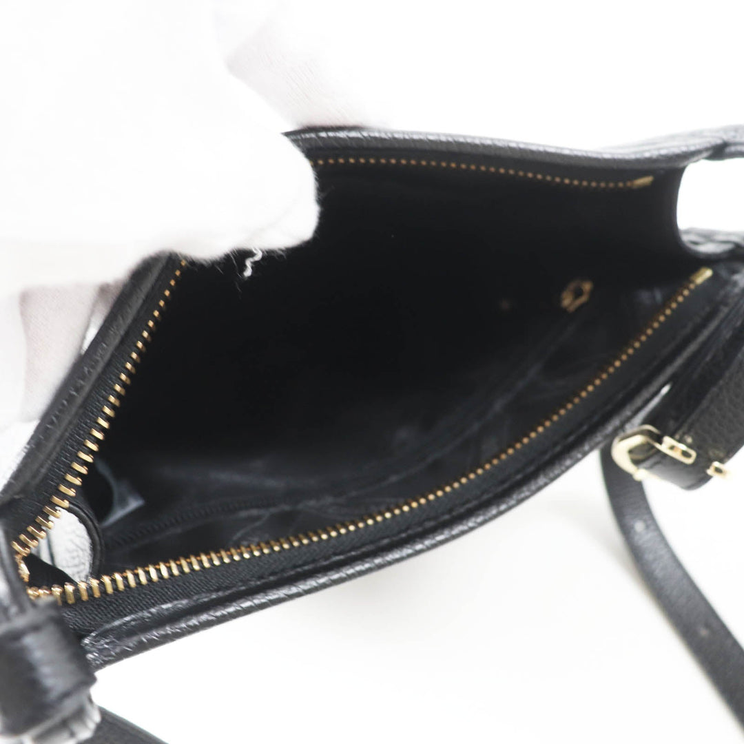 Longchamp Shoulder Bag Main: Leather black Women Used Authentic