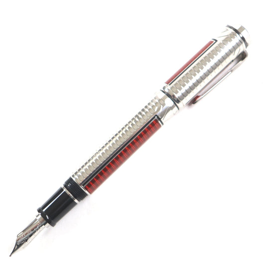 MONTBLANC fountain pen Nib: 750 Silver Red Patron Series 2006 Sir Henry Tate mens Used Authentic